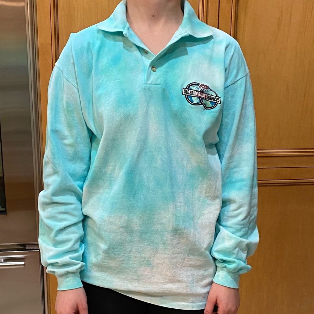 Tye dye long sleeve button up shirt